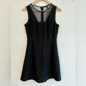 Black minidress with beads details